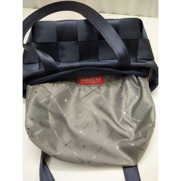 Harveys The Original Seatbelt Dark Blue Nylon Double Handle Tote Shoulder Bag - Picture 11 of 13